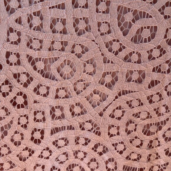 J. Crew Pink Shirt Paisley Lace with 3/4 Sleeve - Size 00 - Picture 2 of 4